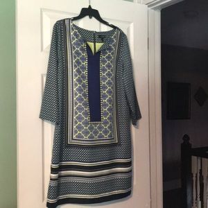 Silk blue dress L